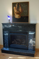 granite fireplace