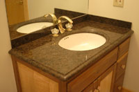 granite bath sink counter